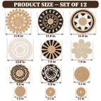 Twelve-piece wall basket set with sizes from 3.1 to 13 inches