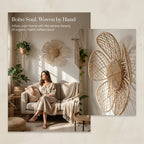 Natural Rattan Flower Wall Decor, 15 in