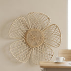Natural Rattan Flower Wall Decor, 15 in